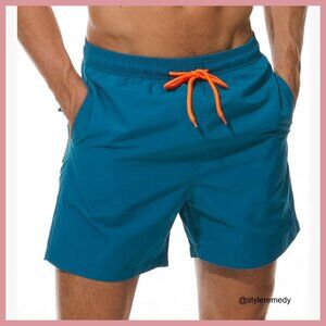Men's Quick Dry Swim Trunks with Pockets Mesh Lining